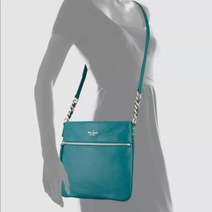 Kate Spade Teal Pebbled Crossbody